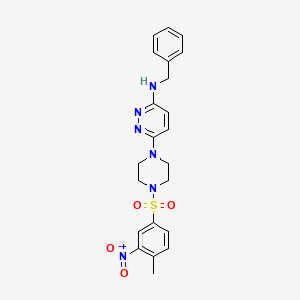 N-Benzyl-6-[4-(4-methyl-3-nitrobenzenesulfonyl)piperazin-1-YL]pyridazin-3-amine