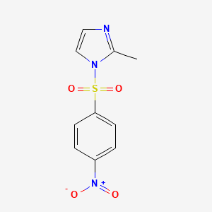 molecular formula C10H9N3O4S B11253542 2-methyl-1-[(4-nitrophenyl)sulfonyl]-1H-imidazole 