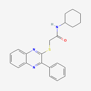 N-cyclohexyl-2-[(3-phenylquinoxalin-2-yl)sulfanyl]acetamide