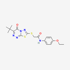 2-[(3-tert-butyl-4-oxo-4H-[1,3,4]thiadiazolo[2,3-c][1,2,4]triazin-7-yl)sulfanyl]-N-(4-ethoxyphenyl)acetamide