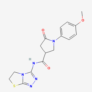 N-(5,6-dihydrothiazolo[2,3-c][1,2,4]triazol-3-yl)-1-(4-methoxyphenyl)-5-oxopyrrolidine-3-carboxamide