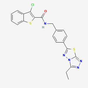 3-chloro-N-[4-(3-ethyl[1,2,4]triazolo[3,4-b][1,3,4]thiadiazol-6-yl)benzyl]-1-benzothiophene-2-carboxamide