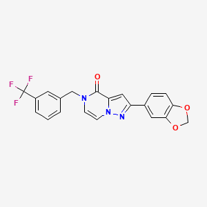 2-(1,3-benzodioxol-5-yl)-5-[3-(trifluoromethyl)benzyl]pyrazolo[1,5-a]pyrazin-4(5H)-one