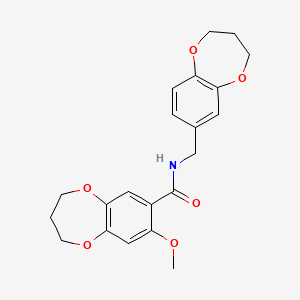 N-(3,4-dihydro-2H-1,5-benzodioxepin-7-ylmethyl)-8-methoxy-3,4-dihydro-2H-1,5-benzodioxepine-7-carboxamide