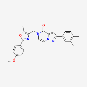 2-(3,4-dimethylphenyl)-5-((2-(4-methoxyphenyl)-5-methyloxazol-4-yl)methyl)pyrazolo[1,5-a]pyrazin-4(5H)-one