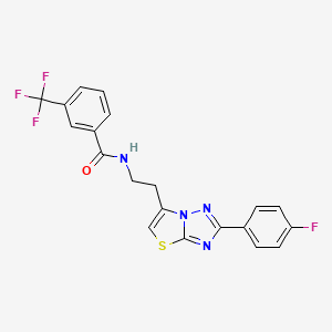 N-(2-(2-(4-fluorophenyl)thiazolo[3,2-b][1,2,4]triazol-6-yl)ethyl)-3-(trifluoromethyl)benzamide