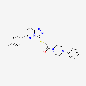 1-(4-Phenylpiperazin-1-yl)-2-((6-(p-tolyl)-[1,2,4]triazolo[4,3-b]pyridazin-3-yl)thio)ethanone