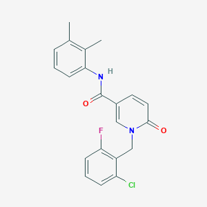 molecular formula C21H18ClFN2O2 B11253614 1-(2-chloro-6-fluorobenzyl)-N-(2,3-dimethylphenyl)-6-oxo-1,6-dihydropyridine-3-carboxamide 