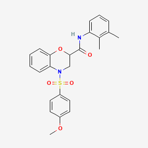 molecular formula C24H24N2O5S B11253628 N-(2,3-dimethylphenyl)-4-[(4-methoxyphenyl)sulfonyl]-3,4-dihydro-2H-1,4-benzoxazine-2-carboxamide 