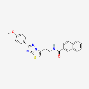 N-(2-(2-(4-methoxyphenyl)thiazolo[3,2-b][1,2,4]triazol-6-yl)ethyl)-2-naphthamide