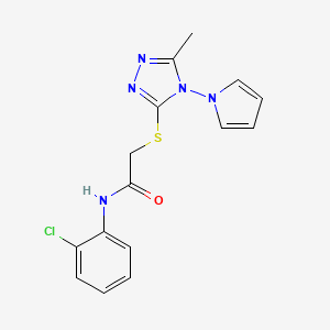 N-(2-chlorophenyl)-2-{[5-methyl-4-(1H-pyrrol-1-yl)-4H-1,2,4-triazol-3-yl]sulfanyl}acetamide