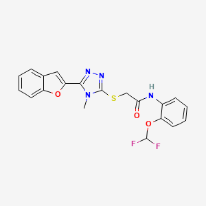 2-{[5-(1-benzofuran-2-yl)-4-methyl-4H-1,2,4-triazol-3-yl]sulfanyl}-N-[2-(difluoromethoxy)phenyl]acetamide