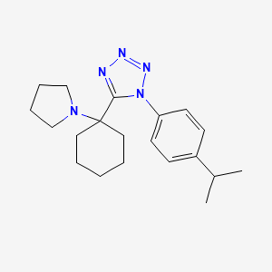 molecular formula C20H29N5 B11253722 1-[4-(propan-2-yl)phenyl]-5-[1-(pyrrolidin-1-yl)cyclohexyl]-1H-tetrazole 