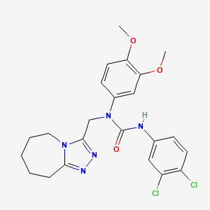 3-(3,4-dichlorophenyl)-1-(3,4-dimethoxyphenyl)-1-(6,7,8,9-tetrahydro-5H-[1,2,4]triazolo[4,3-a]azepin-3-ylmethyl)urea