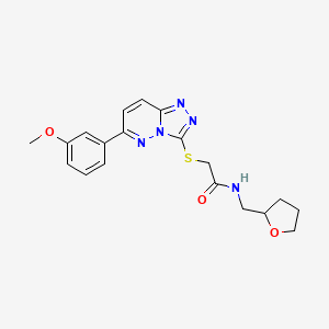 2-((6-(3-methoxyphenyl)-[1,2,4]triazolo[4,3-b]pyridazin-3-yl)thio)-N-((tetrahydrofuran-2-yl)methyl)acetamide