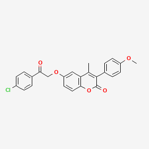 6-[2-(4-chlorophenyl)-2-oxoethoxy]-3-(4-methoxyphenyl)-4-methyl-2H-chromen-2-one