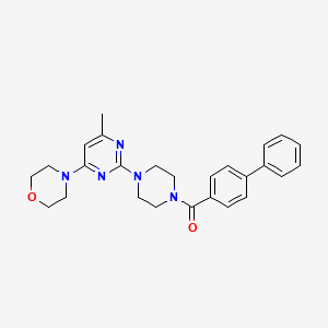 4-[2-(4-{[1,1'-Biphenyl]-4-carbonyl}piperazin-1-yl)-6-methylpyrimidin-4-yl]morpholine