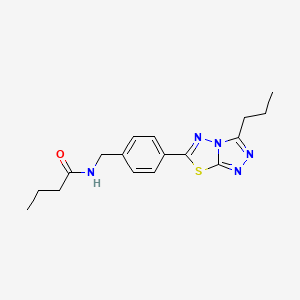 N-[4-(3-propyl[1,2,4]triazolo[3,4-b][1,3,4]thiadiazol-6-yl)benzyl]butanamide