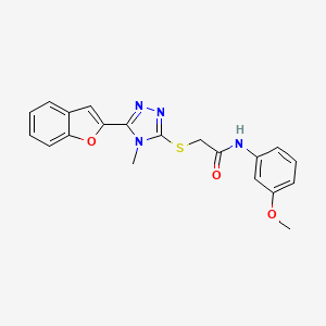 2-{[5-(1-benzofuran-2-yl)-4-methyl-4H-1,2,4-triazol-3-yl]sulfanyl}-N-(3-methoxyphenyl)acetamide