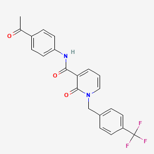 N-(4-acetylphenyl)-2-oxo-1-(4-(trifluoromethyl)benzyl)-1,2-dihydropyridine-3-carboxamide