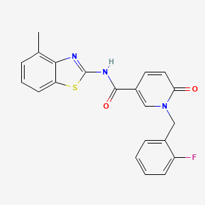 1-(2-fluorobenzyl)-N-(4-methylbenzo[d]thiazol-2-yl)-6-oxo-1,6-dihydropyridine-3-carboxamide