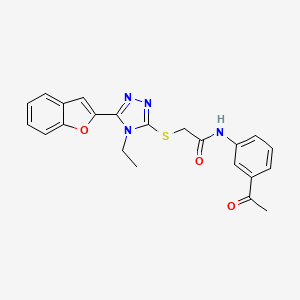 N-(3-acetylphenyl)-2-{[5-(1-benzofuran-2-yl)-4-ethyl-4H-1,2,4-triazol-3-yl]sulfanyl}acetamide