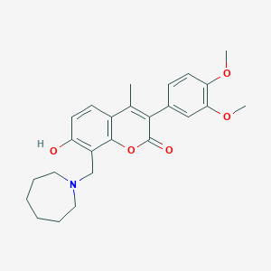 8-(azepan-1-ylmethyl)-3-(3,4-dimethoxyphenyl)-7-hydroxy-4-methyl-2H-chromen-2-one