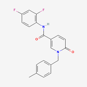 molecular formula C20H16F2N2O2 B11253900 N-(2,4-difluorophenyl)-1-(4-methylbenzyl)-6-oxo-1,6-dihydropyridine-3-carboxamide 