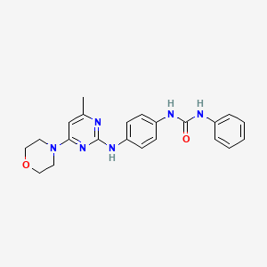 molecular formula C22H24N6O2 B11253961 1-(4-((4-Methyl-6-morpholinopyrimidin-2-yl)amino)phenyl)-3-phenylurea 