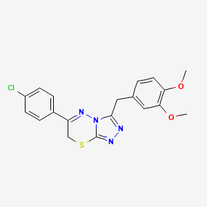 6-(4-chlorophenyl)-3-[(3,4-dimethoxyphenyl)methyl]-7H-[1,2,4]triazolo[3,4-b][1,3,4]thiadiazine