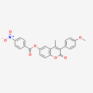 3-(4-methoxyphenyl)-4-methyl-2-oxo-2H-chromen-6-yl 4-nitrobenzoate