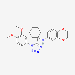 N-{1-[1-(3,4-dimethoxyphenyl)-1H-tetrazol-5-yl]cyclohexyl}-2,3-dihydro-1,4-benzodioxin-6-amine