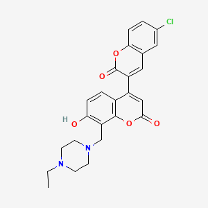 6-Chloro-8'-[(4-ethylpiperazin-1-YL)methyl]-7'-hydroxy-2H,2'H-[3,4'-bichromene]-2,2'-dione