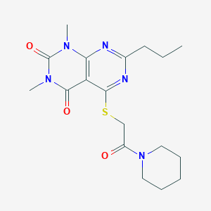 1,3-dimethyl-5-[(2-oxo-2-piperidin-1-ylethyl)thio]-7-propylpyrimido[4,5-d]pyrimidine-2,4(1H,3H)-dione