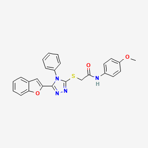 2-{[5-(1-benzofuran-2-yl)-4-phenyl-4H-1,2,4-triazol-3-yl]sulfanyl}-N-(4-methoxyphenyl)acetamide