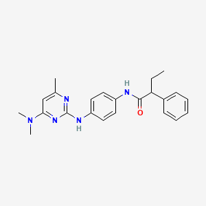 molecular formula C23H27N5O B11254187 N-(4-{[4-(dimethylamino)-6-methylpyrimidin-2-yl]amino}phenyl)-2-phenylbutanamide 