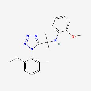 N-{2-[1-(2-ethyl-6-methylphenyl)-1H-tetrazol-5-yl]propan-2-yl}-2-methoxyaniline