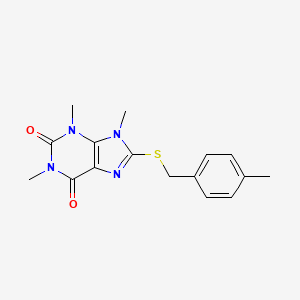 1,3,9-trimethyl-8-((4-methylbenzyl)thio)-1H-purine-2,6(3H,9H)-dione