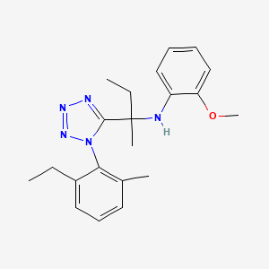 N-{2-[1-(2-ethyl-6-methylphenyl)-1H-tetrazol-5-yl]butan-2-yl}-2-methoxyaniline