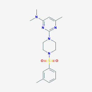 N,N,6-trimethyl-2-(4-(m-tolylsulfonyl)piperazin-1-yl)pyrimidin-4-amine