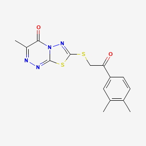 7-{[2-(3,4-dimethylphenyl)-2-oxoethyl]sulfanyl}-3-methyl-4H-[1,3,4]thiadiazolo[2,3-c][1,2,4]triazin-4-one