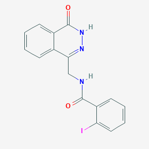 2-iodo-N-[(4-oxo-3,4-dihydrophthalazin-1-yl)methyl]benzamide