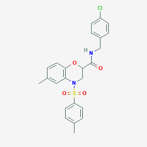 N-(4-chlorobenzyl)-6-methyl-4-[(4-methylphenyl)sulfonyl]-3,4-dihydro-2H-1,4-benzoxazine-2-carboxamide