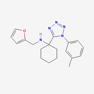 molecular formula C19H23N5O B11254282 N-(furan-2-ylmethyl)-1-[1-(3-methylphenyl)-1H-tetrazol-5-yl]cyclohexanamine 