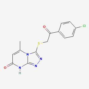 3-{[2-(4-chlorophenyl)-2-oxoethyl]sulfanyl}-5-methyl[1,2,4]triazolo[4,3-a]pyrimidin-7(8H)-one