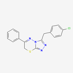 3-[(4-chlorophenyl)methyl]-6-phenyl-7H-[1,2,4]triazolo[3,4-b][1,3,4]thiadiazine