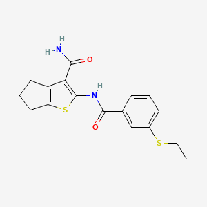 2-(3-(ethylthio)benzamido)-5,6-dihydro-4H-cyclopenta[b]thiophene-3-carboxamide