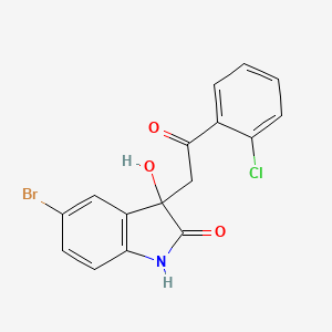 5-bromo-3-[2-(2-chlorophenyl)-2-oxoethyl]-3-hydroxy-1,3-dihydro-2H-indol-2-one