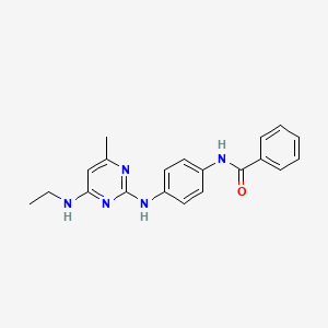 N-(4-{[4-(ethylamino)-6-methylpyrimidin-2-yl]amino}phenyl)benzamide