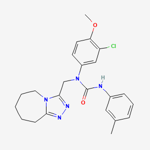 1-(3-chloro-4-methoxyphenyl)-1-((6,7,8,9-tetrahydro-5H-[1,2,4]triazolo[4,3-a]azepin-3-yl)methyl)-3-(m-tolyl)urea